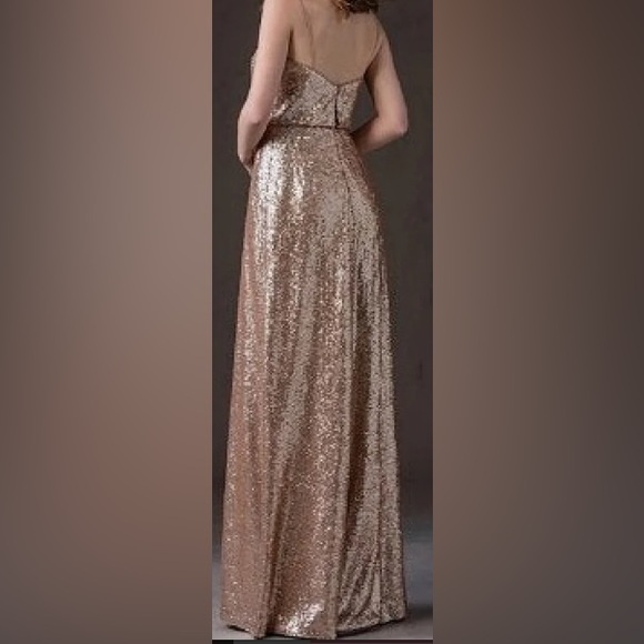 BELSOIE Gold Sequin Embellished Gown | SIZE 14 - Picture 8 of 9